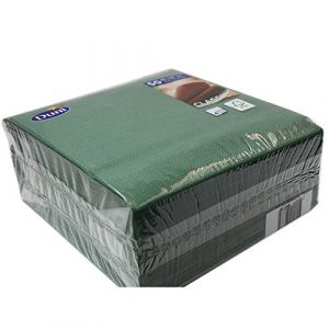 Duni Servietten Klassik, 400 x 400 mm, 4-lagig, dunkelgrn - par 1 - Serviettes & nappes, Duni (Mega-Paradies GmbH, neuf)