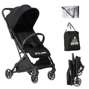 Deryan B&acirc;che Buggy - Avec housse de pluie et sac de transport - Ultra l&eacute;g&egrave;re - Confort de voyage compact - Noir (Deryan, neuf)