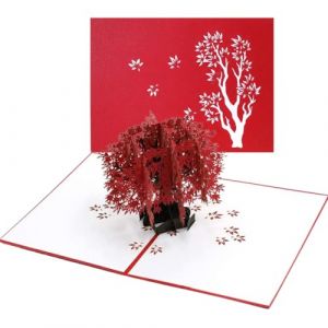 Carte Pop-Up en érable Japonais, Carte De Voeux 3D, Carte Romantique 3D, Carte Pop Up (WANGNA STORE, neuf)
