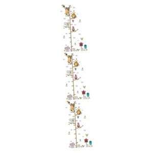IWOWHERO 3 Pièces Sticker Mural Enfant Toise Stickers Muraux Hauteur Ronde Bleu Tapis De Jeu Toise Autocollant Mural Effaçable À Sec Autocollant Mural Sticker Mural Citations Règle (Langeriy, neuf)