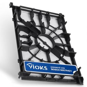 VIOKS Filtre moteur 160 x 112 x 20 mm de rechange pour Bosch 00579421 00574727 BBZ02MPF VZ02MSF Filtre de rechange Bosch Cosyy'y Ergomaxx'x Free'e GL-30 GL45 In'genius MoveOn Synchropower (vioks-de, neuf)