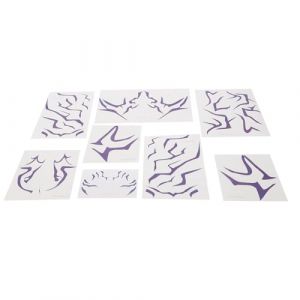 TARSHYRY Autocollants de Maquillage KPop R&eacute;sistants &agrave; la Transpiration, Tatouages ​​temporaires, Transfert D'eau, Cosplay, Festivals, &eacute;v&eacute;nements Musicaux, F&ecirc;tes (Ensemble ZLBT violet 8 pi&egrave;ces) (Mateisy, neuf)