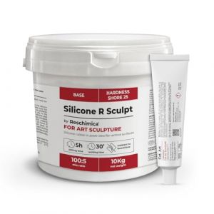 Caoutchouc de silicone pour sculpteurs R SCULPT, &agrave; deux composants et facile &agrave; utiliser, copie tous les d&eacute;tails fins et est compatible avec les r&eacute;sines, le pl&acirc;tre, le b&eacute;ton et d'autre (10 kg) (Reschimica, neuf)