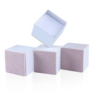 RCHYFEED Rehausseur Pieds de Lit 5cm, Lot de 4 &Eacute;largies Rehausseurs de Meuble 2 Pouces Acier Carbone Autocollant, Augmenter Hauteur de 50mm d&rsquo;Espace pour Canap&eacute; Lit, Table, Chaise, ​Bureau et Bedding (RCHYFEED-FR, neuf)