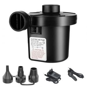 Pompe Air &Eacute;lectrique avec 3 Buses, Gonfleur Portable pour Maison Voiture,Gonfleur D&eacute;gonfleur Rapide pour Matelas Pneumatique, Piscines Gonflables, Anneau Natation,Bateaux, Camping Plein (Xinxinphi, neuf)