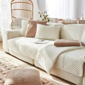 FASCINATDECO Housse Canapé 1/2/3/4 Places, Housse de Coussin de Canapé, Housse Canapé d'angle, Universelle Protege Canape, Protection Canapé, Couvre Canapé Antidérapante (Beige,90x240cm) (FASCINATDECO, neuf)