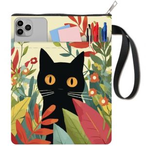 craspire Pochette de Livre en Tissu Lavable de 11 x 8.7 Pouce avec Poche Avant Zippée pour Livres à Couverture Rigide Accessoires de Lecture pour Femmes Bibliothécaires Rats de Bibliothèque (CRASPIRE FR, neuf)
