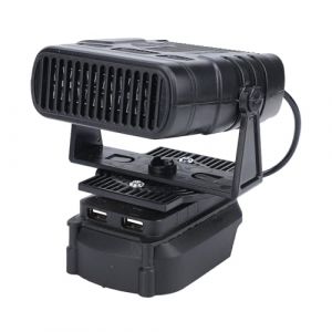 Yanmis Chauffage D'appoint alimenté par Batterie, Désembueur de Chauffage de Voiture Portable 170 W, Ventilateur de Chauffage sans Fil 12 V avec 2 Réglages de Vitesse, Dégivrage pour (Sharainny, neuf)