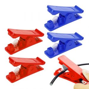 OUDQFCJ Lot de 2 coupe-tuyau, coupe-tube en plastique et nylon, économique, pour silicone, PVC, PU, tuyau pvc, tube plastique, coupe tube pvc (bleu, rouge) (Mapico, neuf)