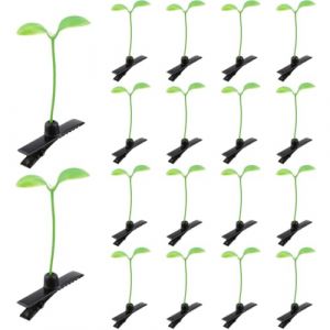 Veemoon 60 Pinces &agrave; Cheveux de Pousse de Soja Vertes Clips de Germes Amusants pour Adolescentes Accessoires Coiffure Polyvalents pour F&ecirc;tes et Usage Quotidien (lucy Liu, neuf)