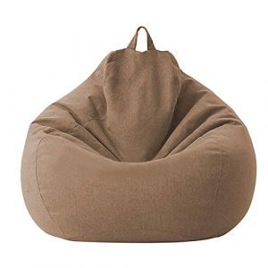 Housse de Sac de Haricots - Housse de Coton et Lin 100x120cm - Housse de canapé pour Sac de Haricots à glissière sans Remplissage (CunLan, neuf)