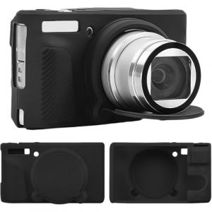 DIFLAX Housse en Silicone pour PowerShot SX740 SX730 HS Caméra, Anti-rayures Coque Protection en Caoutchouc Souple pourSX740 SX730 HS - avec Couvercle d'objectif Amovible - Protection complète (SVF TUNDER PRICE, neuf)