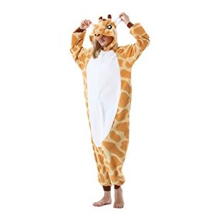 Hstyle Unisexe Adulte Onesie Anime Kigurumi Costume Cosplay Animaux Pyjama À Capuche Vêtements De Nuit Girafe L (Rhh-commerce, neuf)