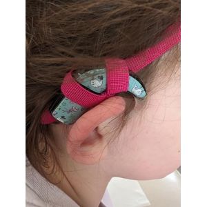 Bandeau antiderapant pour implant et prothese auditive taille ajustable (Rose fonce, Taille ajustable) (SOFIZZE, neuf)