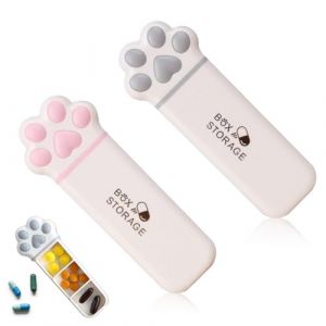 IKOPFLN 2 Pi&egrave;ce Boite medicaments rangement, pilulier semainier, Boite &agrave; pilule portable id&eacute;al voyage (IKOPFLN, neuf)