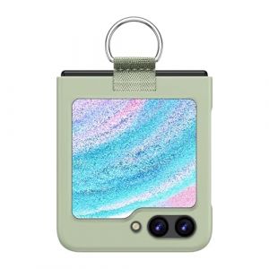 RankOne Coque pour Samsung Galaxy Z Flip6 / Samsung Galaxy Flip 6 2024 6.7" inches avec Coque de Protection Ring Hard en Polycarbonate Anti-Chute - Vert Clair. (Rankone, neuf)