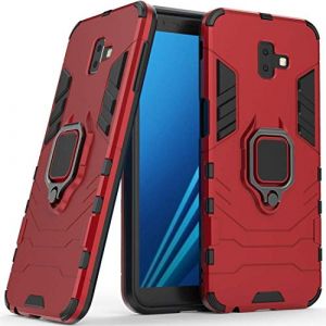 Compatible avec Galaxy J6+ (2018) Coque, Anneau de Support T&eacute;l&eacute;phone Voiture Magn&eacute;tique Bague 360 &Eacute;tui de Protection pour Samsung Galaxy J6 Plus (Rouge) (DaMain, neuf)