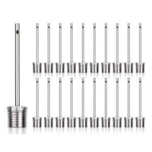 KAPSINGPack de 20 Aiguilles Pompe &agrave; Ballon, Aiguille pour gonfler Ballons, Aiguille Pompe &agrave; Ballon g&eacute;n&eacute;rique en Acier Inoxydable pour Basket, Volley, Rugby, Football (Nieshe-eu, neuf)