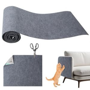 ACOMTUO Protection Canape Chat Anti Griffe, 200 x 40 cm Protection Canape Chat, Auto-Adh&eacute;sif Griffoir pour Chats Griffoir pour Facile &agrave; Couper,Meubles,Murs,Sisal et Moquette (Gris) (XUHE B-COMERCE S.R.L., neuf)