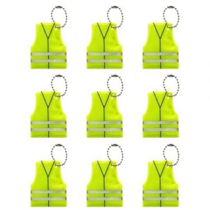 Generisch Porte-cl&eacute;s r&eacute;fl&eacute;chissant, en forme de gilet qui brille dans l'obscurit&eacute;, 9 pi&egrave;ces en forme de gilet, &eacute;tanche, , pour vestes, sacs &agrave; main, fauteuil roulant, poussette, v&eacute;lo (wangluoyang, neuf)