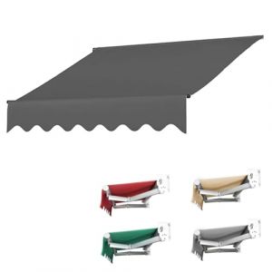 Toile De Rechange for Auvent, (Cadre Non Inclus) Tissu De Remplacement for Auvent, Polyester Haute Densit&eacute;, Toile D'auvent Store Banne for Patio, Terrasse Ou Jardin Imperm&eacute;able(Gray,(20x10ft)6x3m) (jinRonghua, neuf)