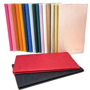 Charmoni - Etui Porte ch&eacute;quier Talon en Haut - 2 emplacements Porte Carte cr&eacute;dit - pi&egrave;ce d'identit&eacute; - Cuir Vachette - 11 cm X 19 cm (ZSF Jaune moutard) (Charmoni, neuf)