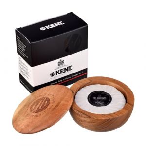 Savon à barbe de luxe et son bol en bois - Kent (Diamond Edge Ltd, neuf)