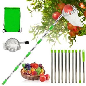 Anyingkai Cueille Fruit telescopique,4.2m Ramasse Pomme,Cueilleur de Fruits Amovible,Ramasse Noisette,Cueille Cerise,Ramasse Pomme, Outil Cueillette Jardin Arbre Poires Pêches cueille Fruit (TIANDAOCHOUQIN-DE, neuf)