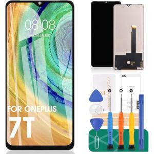 &Eacute;cran LCD TFT de rechange pour OnePlus 7T, &eacute;cran LCD 1+7T, 7T, HD1907, HD1905, HD1900, HD1903, &eacute;cran LCD de 6,5", kit complet de pi&egrave;ces de rechange en verre (noir, non original) (friendlychinese, neuf)