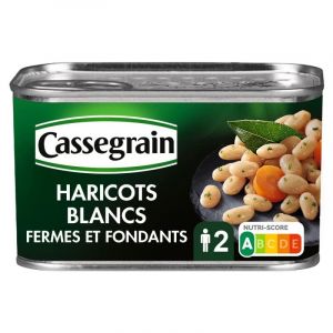 CASSEGRAIN - Haricots Blancs Cuisin&eacute;s en Conserve - Savoureux et Pr&ecirc;ts en un Instant - 250g - Lot De 4 - Vendu Par Lot (March&eacute; Parisien, neuf)