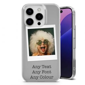 AMAZING Étui Personnalisé pour iPhone 14 - Coque Flexible en TPU - Personnalisez Votre Coque avec Images, Photos, Texte - Design Style Polaroid (PrintAmazing, neuf)
