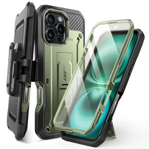 SUPCASE Coque pour iPhone 16 Pro avec Protecteur d'&eacute;cran Int&eacute;gr&eacute; (Unicorn Beetle Pro) [Support Repliable & Clip Ceinture] [Protection Militaire] Antichoc Int&eacute;grale pour iPhone 16 Pro 6,3", Vert (SUPCASE & i-Blason Store, neuf)