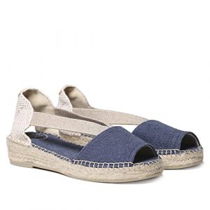 Espadrille pour Femme en Tissu de Coton - Elora-V - Marine, 35 EU (TONI PONS, neuf)
