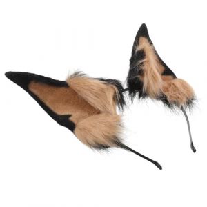 BESPORTBLE Serre-t&ecirc;te Oreilles de Chien Peluche pour Adulte D&eacute;guisement Cosplay Oreilles de Doberman Confortable Facile &agrave; Porter (Breeze & Leaves, neuf)