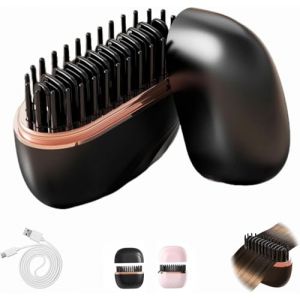 Mini Lisseur Sans Fil,Lisseur Boucleur Cheveux 2 En 1,Rechargeable De Fer &agrave; Liss&eacute;r Portatif Avec 3 R&eacute;glages De Temp&eacute;rature,Chauffage Rapide,Mini Liss&eacute;ur De Voyage Pour Des Cheveux Lisses (1*Noir) (FEIBAO&-Wu, neuf)