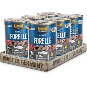 BELCANDO Baseline Truite [6x400g] Alimentation Humide en bo&icirc;te pour Les Chiens | sans c&eacute;r&eacute;ales | 70% Poisson & abats | Aliment Complet pour Chiens Adultes (CYNO-PRO, neuf)