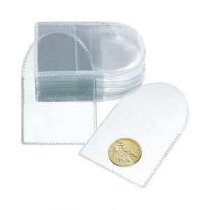 KGDUYC 50 Pièces Sacs à Monnaies Set Étuis à Monnaies - 5,5 x 5,2 cm Étuis à Monnaies en Sac en Plastique Étuis à Monnaies Transparents Sac Porte-Monnaie pour pièces Monnaie,Bijoux et Petits Objets (Qertyias OÜ, neuf)
