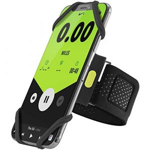 BONE Brassard de Course, Support iPhone pour la Course, Brassard Universel pour Apple iPhone 15 14 13 12 Pro Max XS XR X Samsung Galaxy S24 Ultra S23 S22 S21 Android - Noir (L 25-40cm) (Bone FR, neuf)