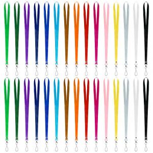 Fumanduo 30PCS Strap Lanière, Porte Badge Tour de Cou, Cordons de Cou en Polyester Collier Porte Carte Badge pour Porte-Badges, Porte Bureau Carte D'Identité (Coloré) (Svezhest 83 Ltd, neuf)