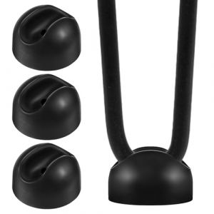 AOZUO Pieds de Protection en épingle à Cheveux, Housse de Protection pour Pieds de Table Basse en épingle à Cheveux de 10 mm, Embouts de Pieds de Chaise en Caoutchouc Noir (Lot de 4) (wonderfulso, neuf)