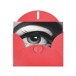 LAABBE Carte de vœux rouge à lèvres pour Noël, anniversaire d'enfant, Saint-Valentin et invitation à une fête (zhimingbaihuode, neuf)