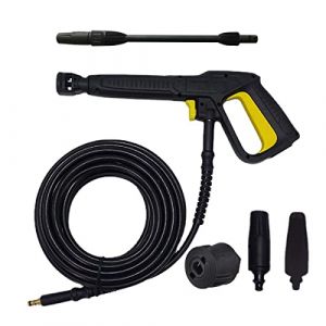 AIM Tools Pistolet de D&eacute;clenchement &agrave; Connexion Rapide Compatible avec Karcher Nettoyeur Haute Pression avec Baguette Lance Buse, Adaptateurs de Connexion Rapide et 5m Tuyau avec Raccords Rapides (AIMTools Ltd, neuf)