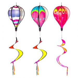 Moulin &Agrave; Vent Montgolfi&egrave;re D'ext&eacute;rieur, 3 X 130 Cm, Arc-en- &Agrave; Suspendre, D&eacute;coration Color&eacute;e pour Jardin Et Cour. Moulin &Agrave; Vent Montgolfi&egrave;re &Agrave; Suspendre, Manche &Agrave; Air, Tourbillon pour Pelouse Et Ja (ranquua, neuf)