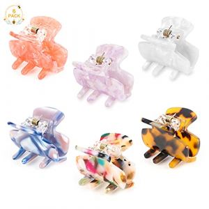 Pinces à Cheveux pour Femme, 6Pcs Petite Pince Cheveux Araignée Petits Clips de Coiffure Anti Glisse Classique Barette Cheveux Epais de Fille Chic Plastique Grip Cheveux (ISPAS STORE S.R.L.*, neuf)