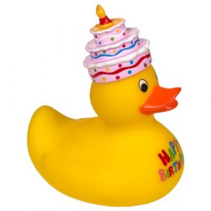 MIJOMA Canard de bain couineur - Mignon flottant pour enfants et adultes - Mat&eacute;riau durable de qualit&eacute; sup&eacute;rieure - Environ 10 cm (anniversaire) (MIJOMA, neuf)