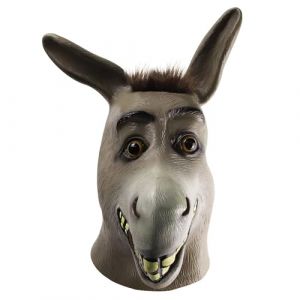 BEJOYFMY Masque d'âne, masque amusant en latex pour adultes (DTHOUSE, neuf)