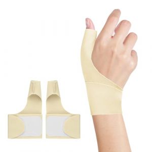 2Pcs Attelle Pouce Orthese Pouce Attelle Poignet Droit Gauche Attelle Pouce Droit &eacute;lastique Soulagent Efficacement le Douleur Des Articulations Pour Pouce Tendinite Arthrite Doigt &agrave; Ressort（Beige） (SLIGHT SAVING Limited, neuf)