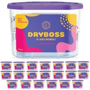 DRYBOSS Pack X 20 Absorbeur D'humidité - Anti Humidité Maison, Armoire Et Chambre - Déshumidificateur Anti Odeur - Anti Odeur Pour Placard, Voiture, Salle De Bain - Produit De Qualité Non Électrique (siamo, neuf)