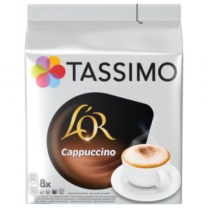 TASSIMO &ndash; Cappuccino Onctueux en Dosettes Compatibles L'Or, Ar&ocirc;me Intense (Pack 8) - Lot de 3 - vendu par Lot (Franc shopping, neuf)