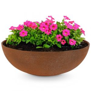 matches21 HOME & HOBBY Pot de fleurs pour extérieur en gris clair marbré, 30 x 9 cm, résistant aux intempéries (matches21 HOME & HOBBY, neuf)
